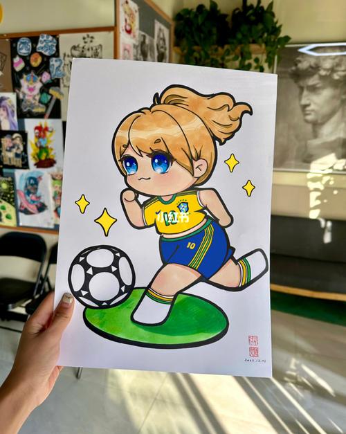 彩绘足球宝贝图片卡通可爱